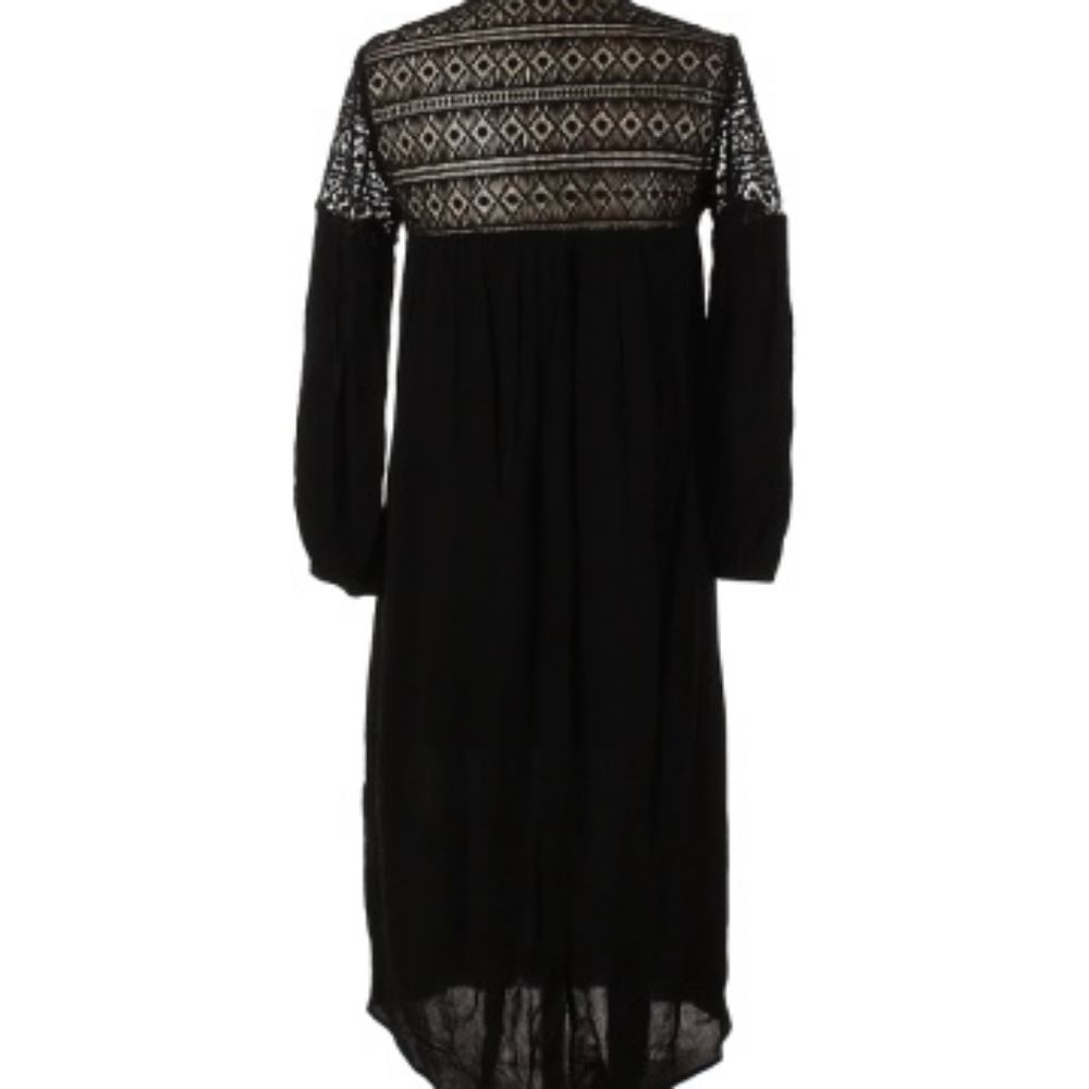 Zara Basic Collection Black Sheer Embroidered Sli… - image 2